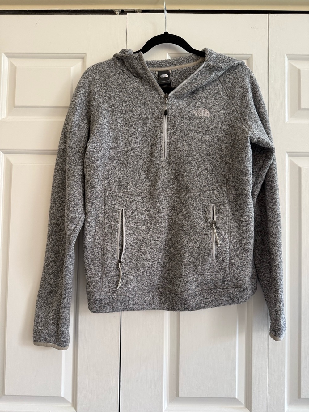 The North Face Heather Gray Zip Pullover Fleece